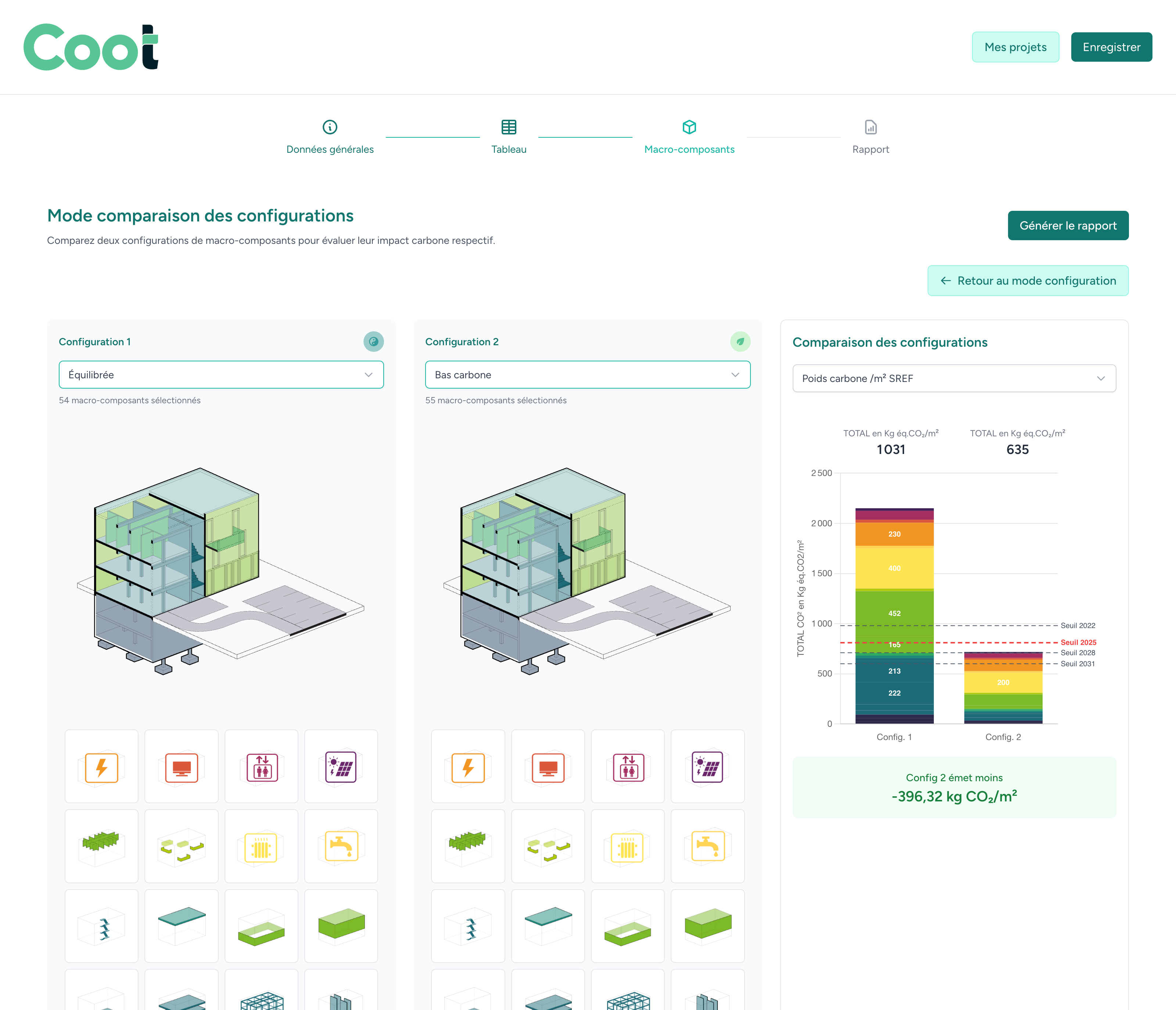 Comparaison dynamique des variantes constructives